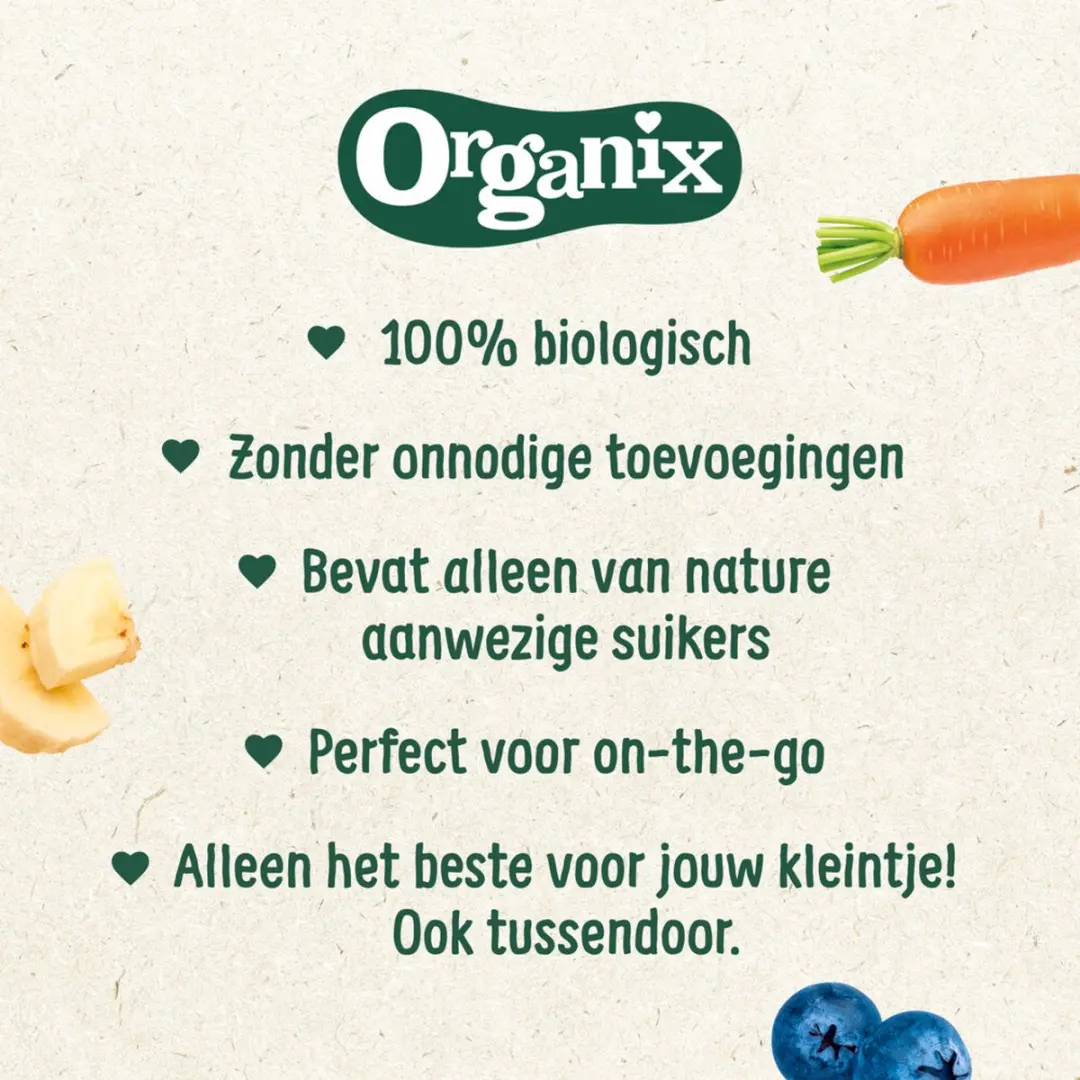 Organix Wortel Knabbels 6+ - 8x20g