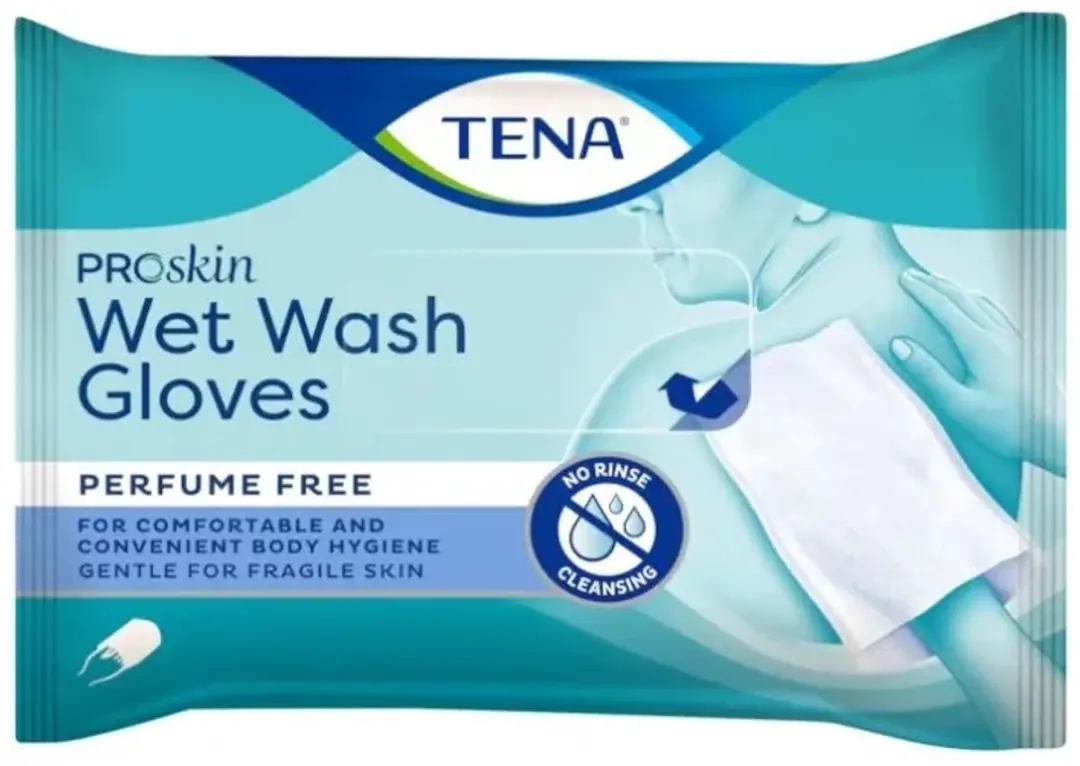 TENA Wet Wash Gloves - 8 Stuks - afbeelding 6 van 6