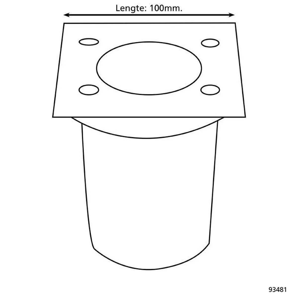 Eglo Lamedo Grondinbouwlamp LED 2.5W - RVS - Wit