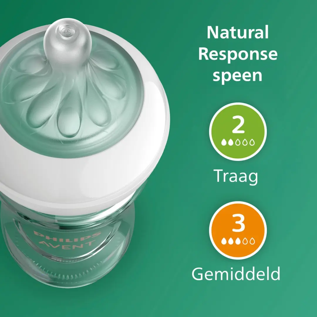 Philips Avent Natural Response Glazen Fles - 4x600ml Transparant - afbeelding 6 van 6