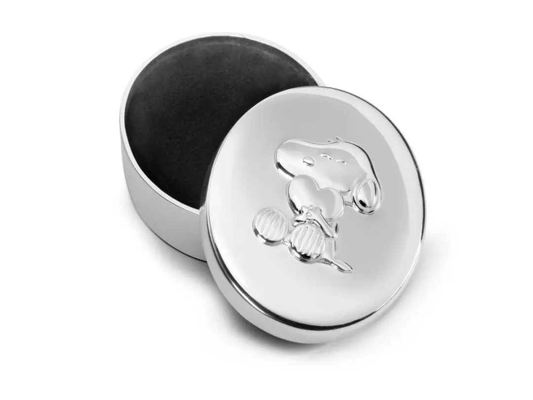 Zilverstad Tanden- en Haarlokdoosje Snoopy - Zilver