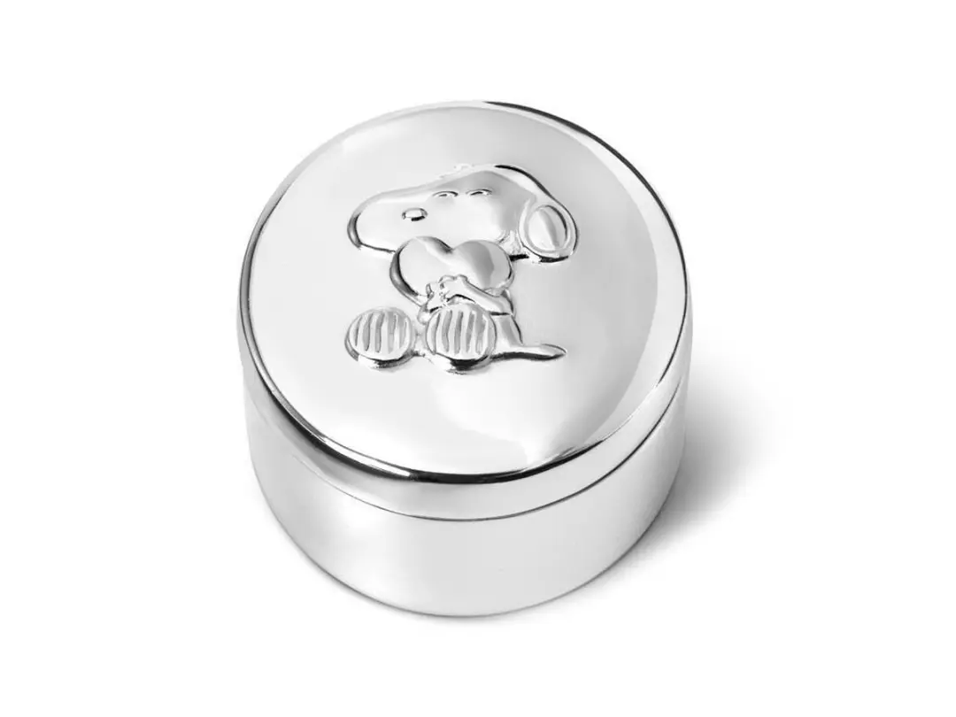 Zilverstad Tanden- en Haarlokdoosje Snoopy - Zilver
