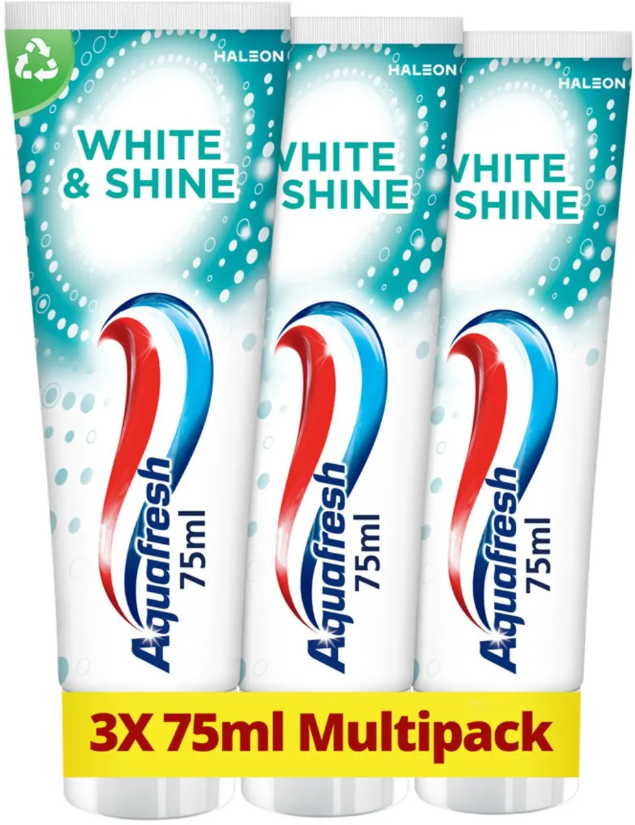 Aquafresh White & Shine Tandpasta 675ml - 9 Stuks