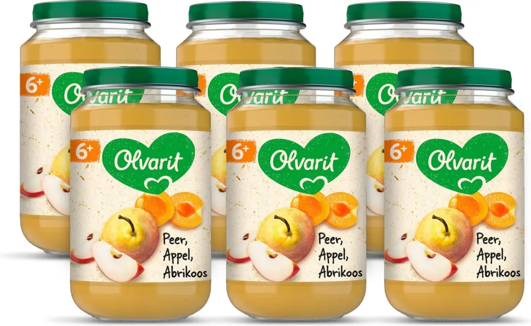 Olvarit Fruithapje Peer Appel Abrikoos 6+