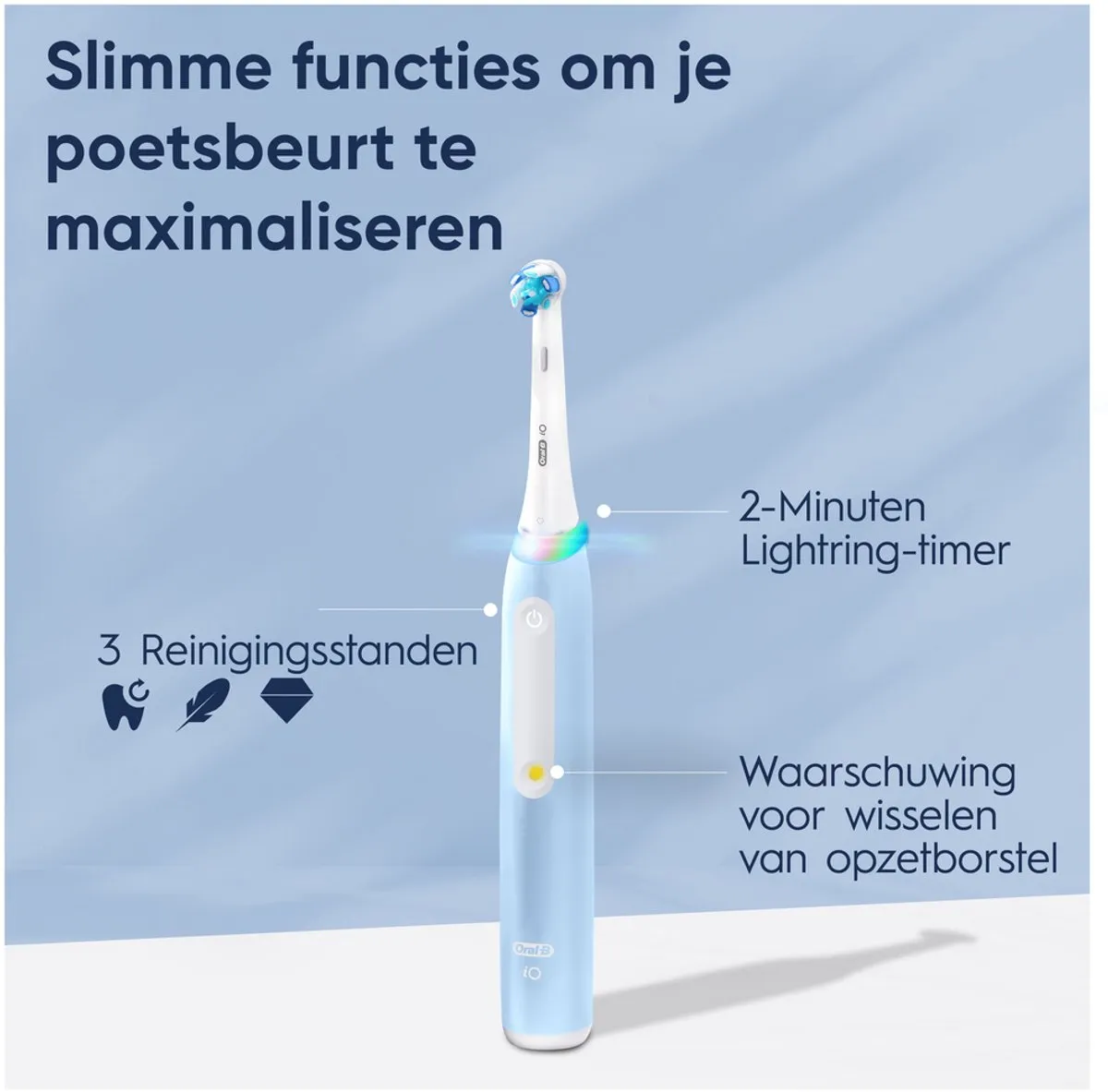 Oral-B iO 3 Blue Elektrische Tandenborstel - 3 Snelheden
