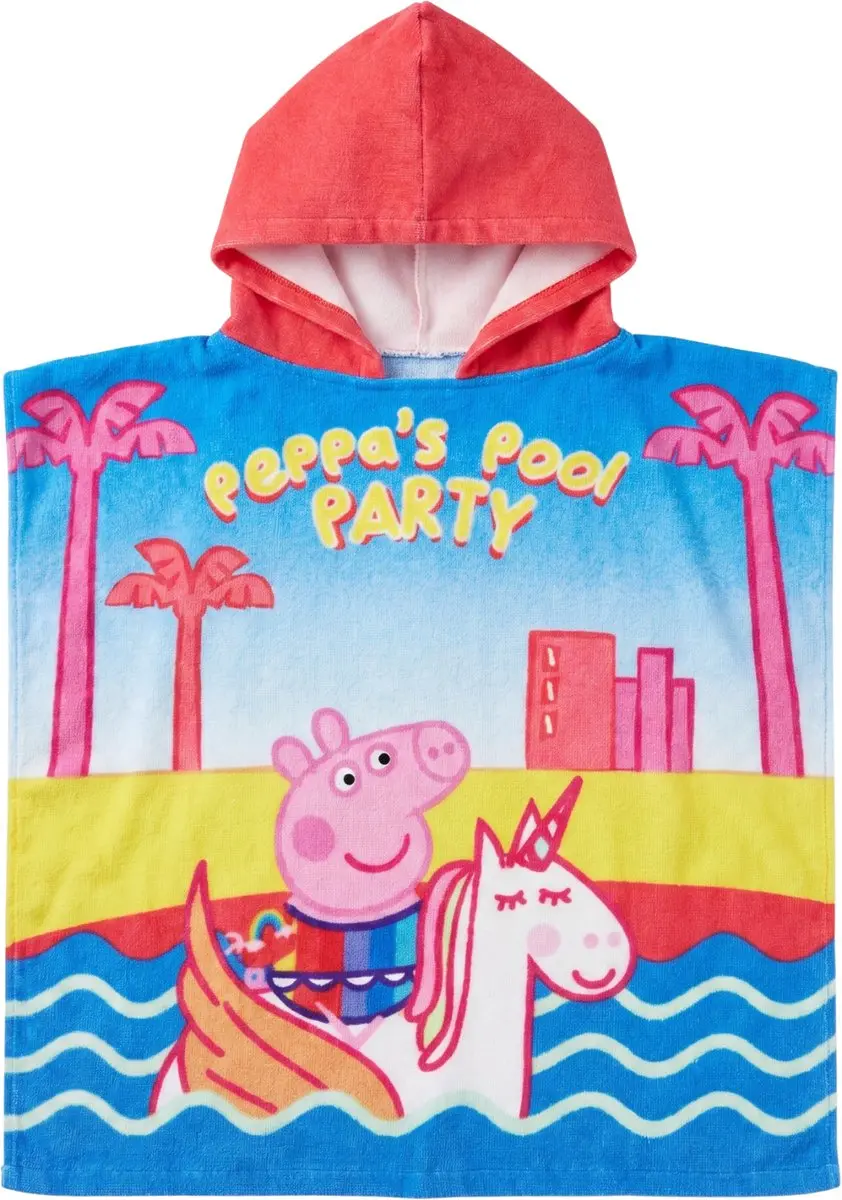 Peppa Pig Poncho - One Size - Meerkleurig