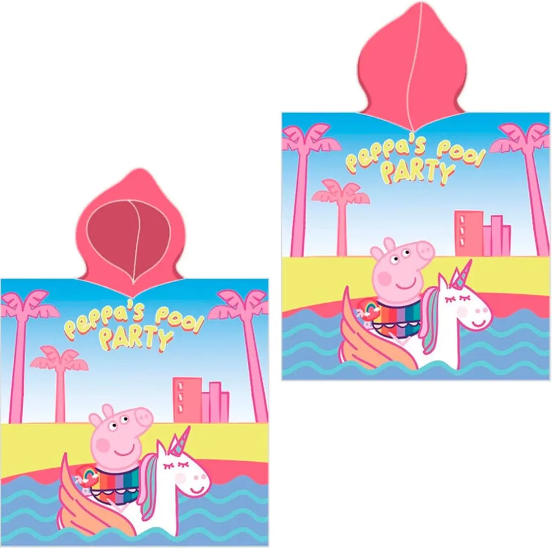 Peppa Pig Poncho - One Size - Meerkleurig