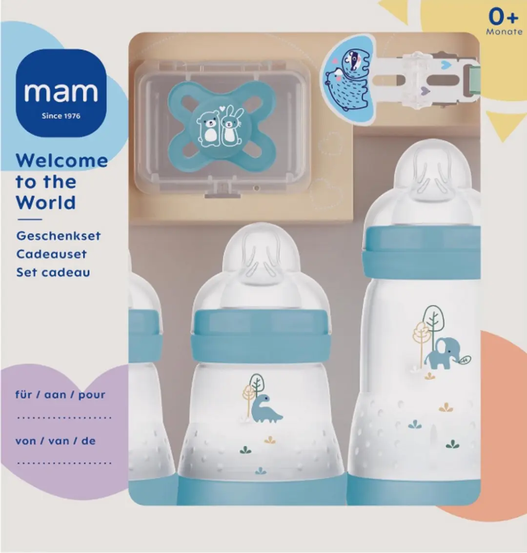 MAM Welcome to the World Pure Set - 5 Stuks 160ml - Blauw
