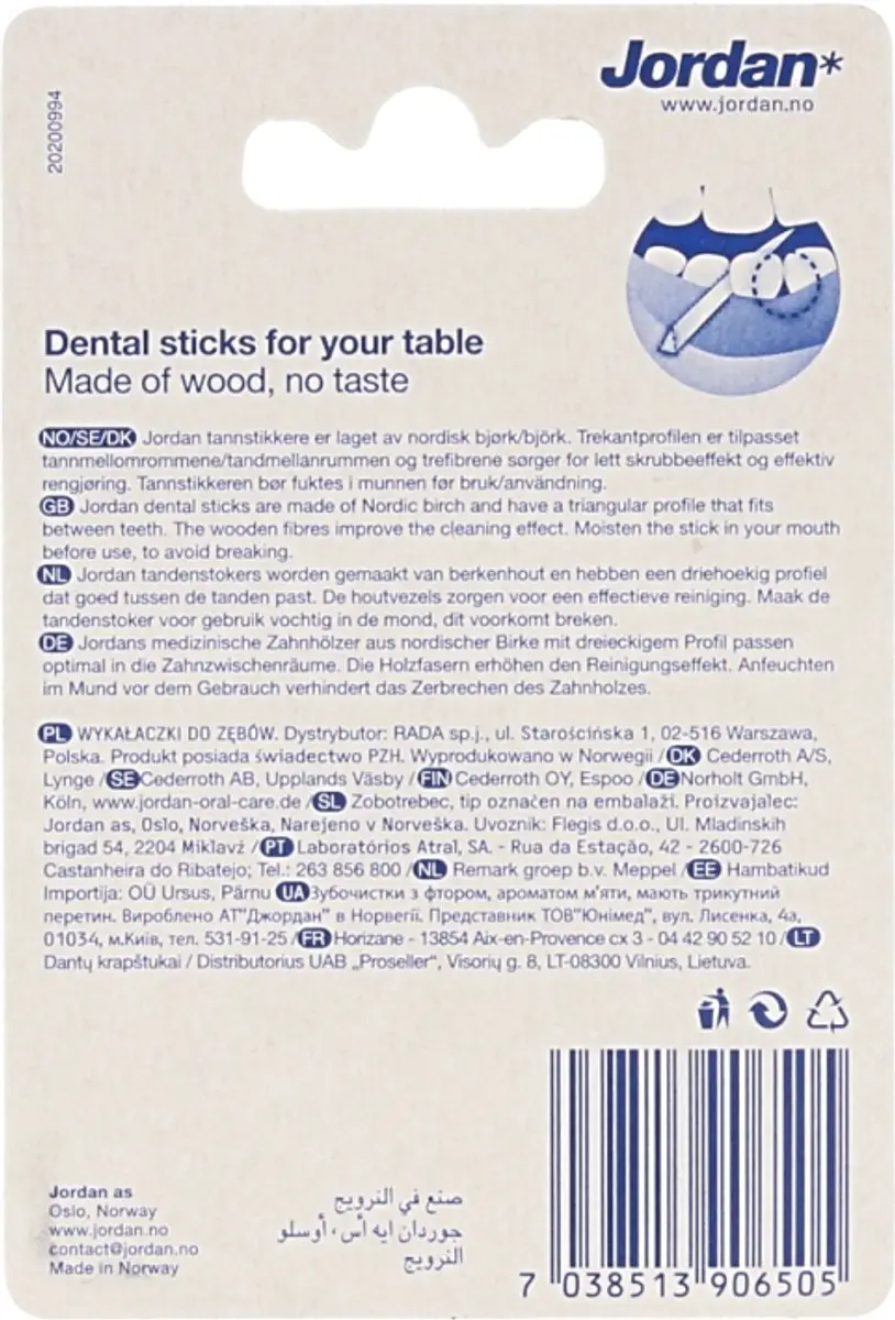 Jordan Tafeldispenser Hout - 125 Stuks