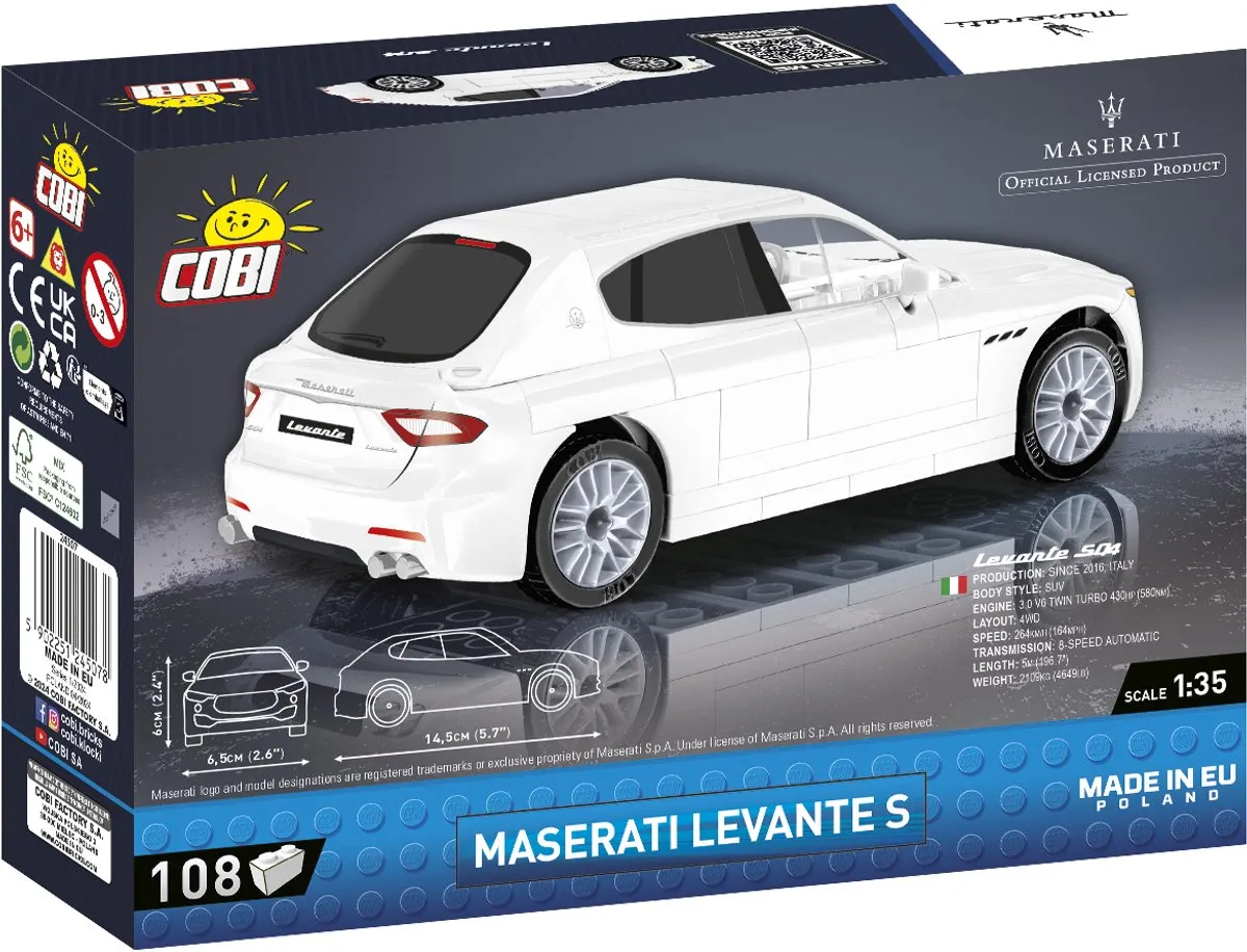 Cobi Maserati Levante S 24507 - 108 Stukken - Wit