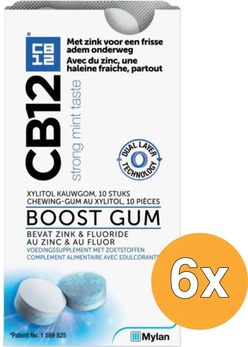 CB12 Mondverzorging Boost Kauwgom Strong Mint