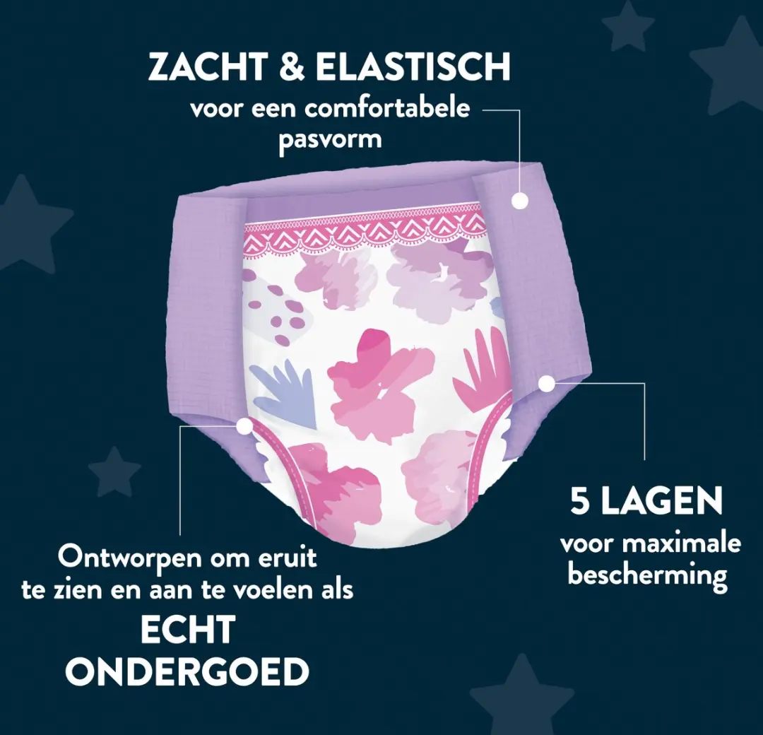 DryNites Luierbroekjes Meisjes 13+ jaar - 33 Stuks