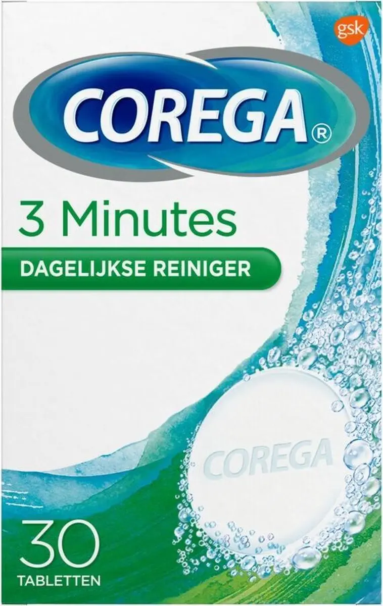 Corega Tabletten - 3 Minuten - 30 Tabletten