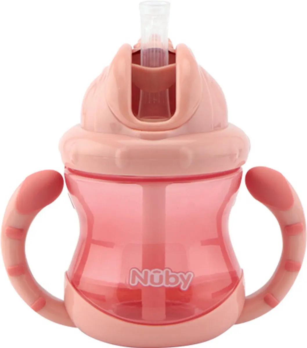 Nûby Flip-It Antilekbeker Roze - 240ml - 2 Stuks
