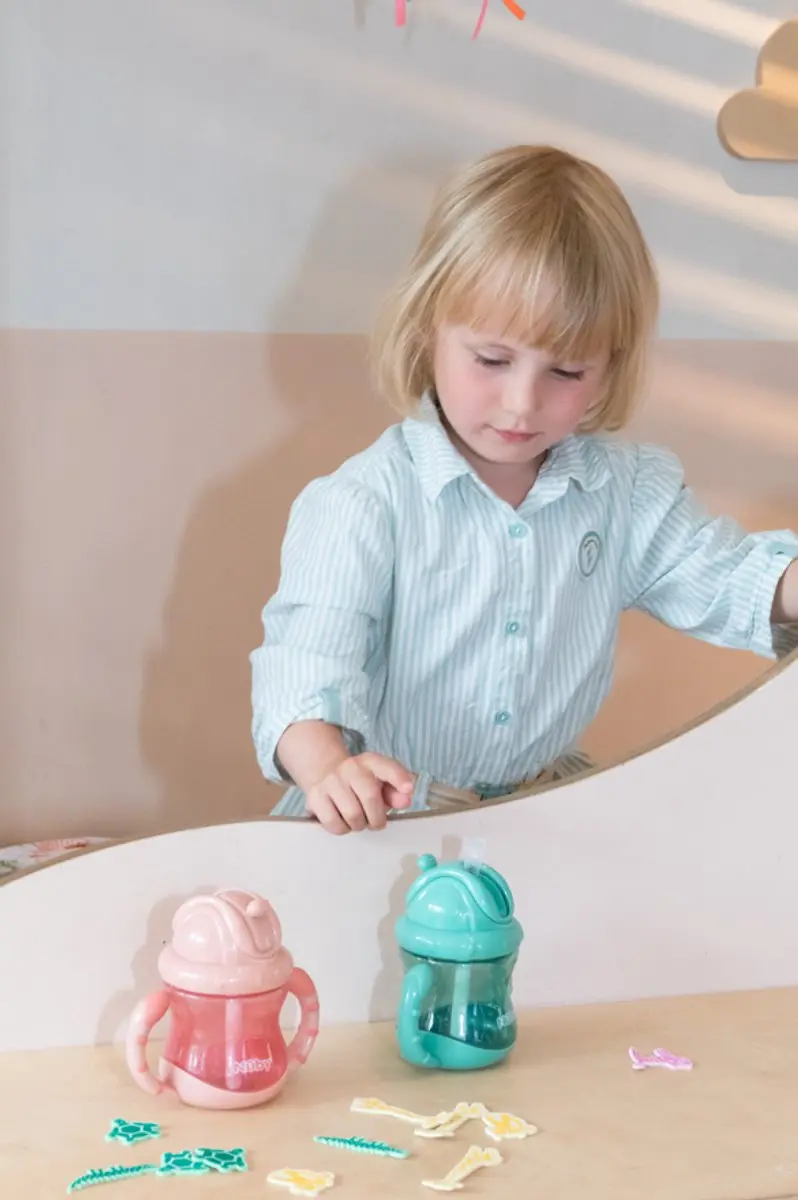 Nûby Flip-It Antilekbeker Roze - 240ml - 2 Stuks