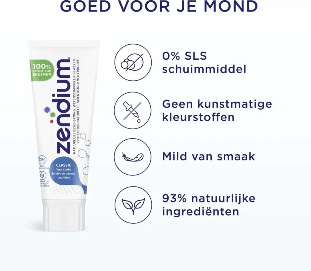 Zendium Classic Tandpasta 75ml - 18 Stuks