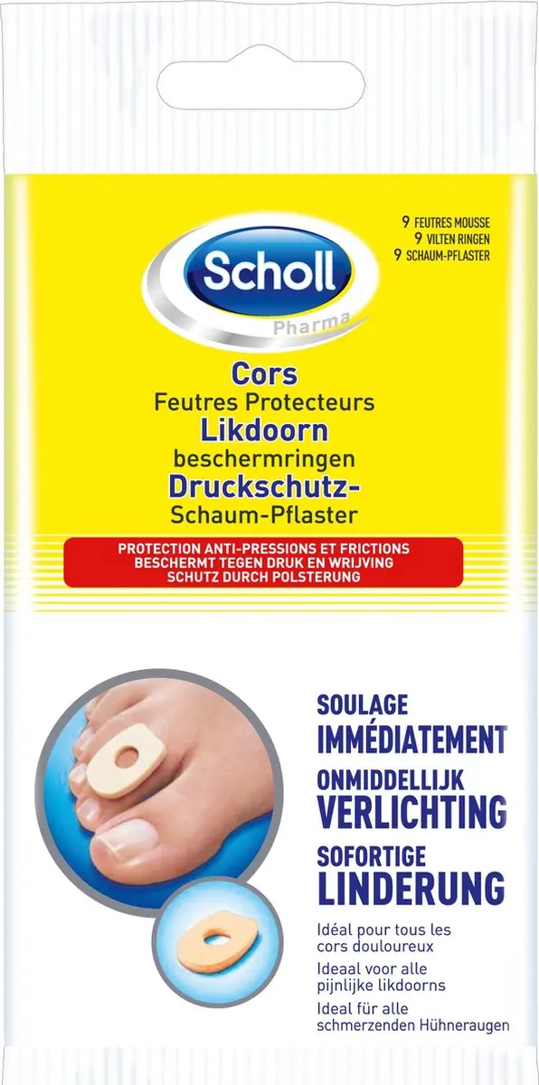 Scholl Likdoorn Beschermringen Schuim - 4x12 Stuks