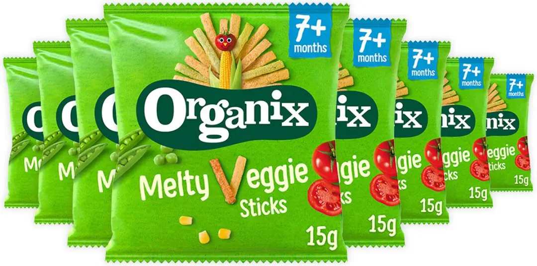 Organix Baby Knabbels Groentesticks 7+ m - 120g (8x15g)