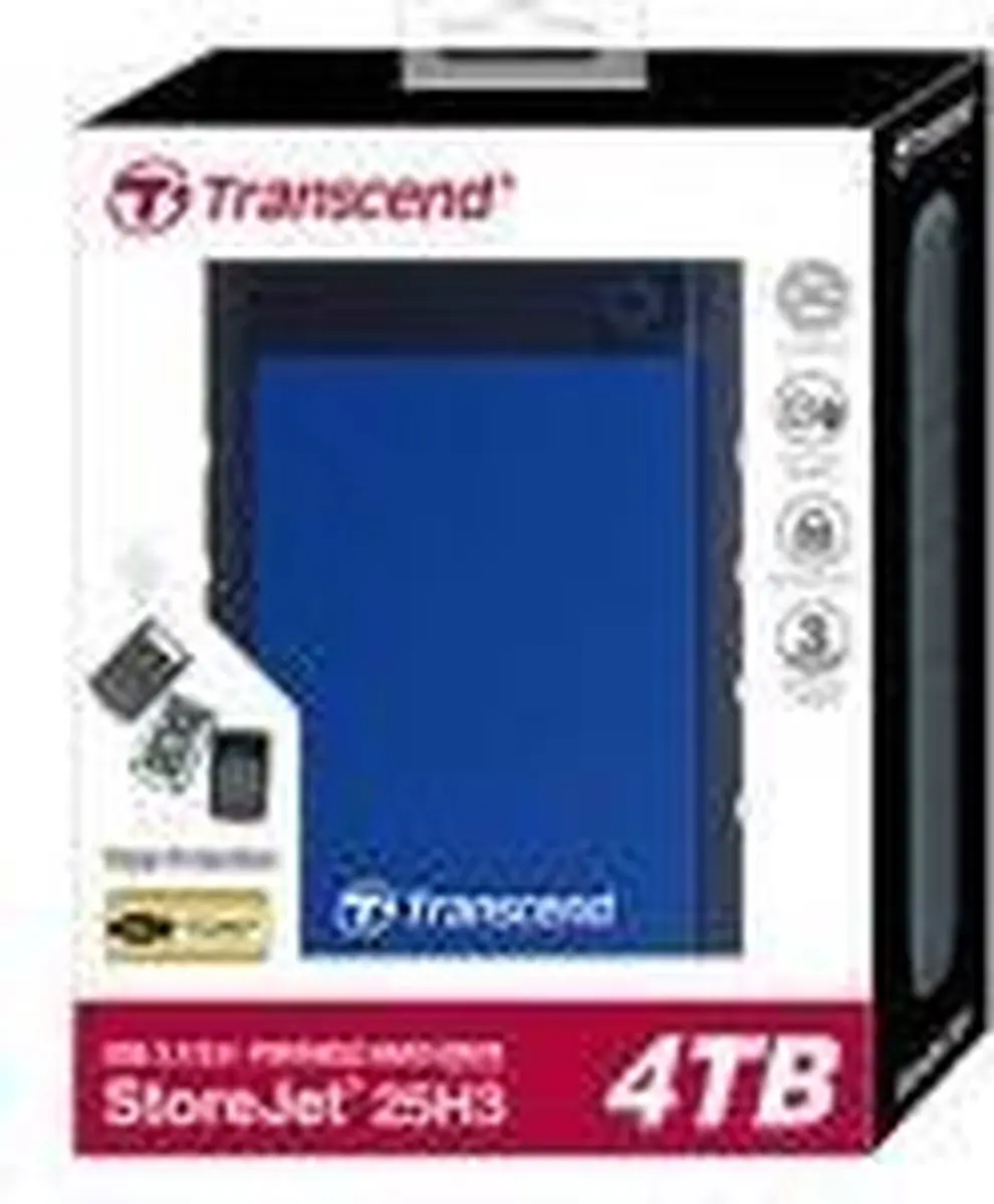 Transcend StoreJet 25H3 Rugged Externe Harde Schijf 1TB - Paars - afbeelding 6 van 6