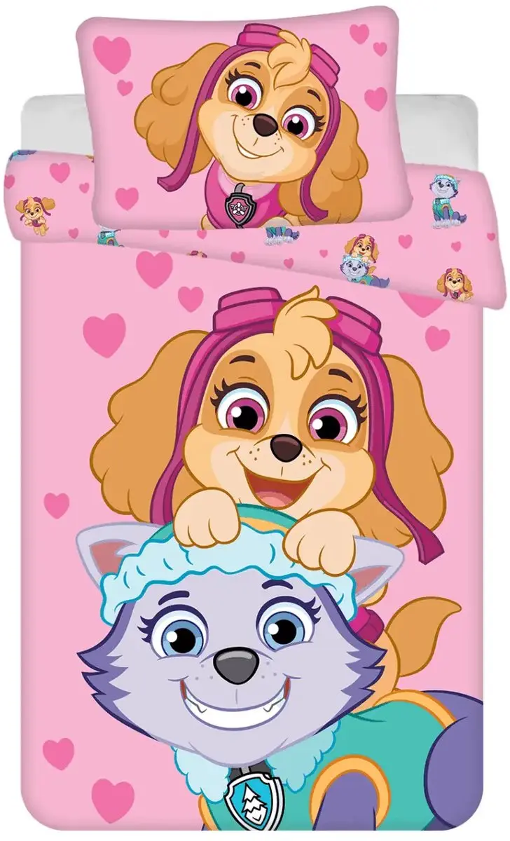 PAW Patrol Dekbedovertrek Skye & Everest - 135x100cm - Katoen