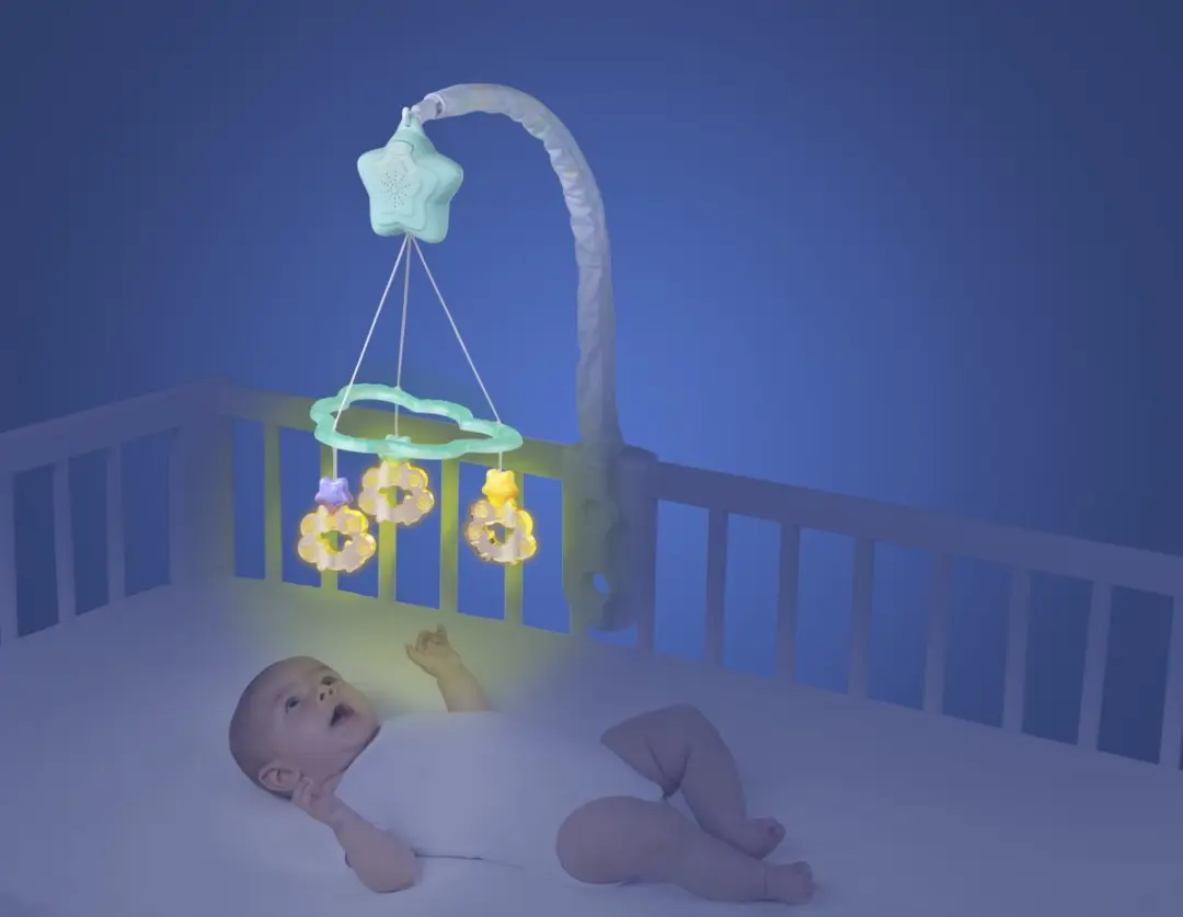 Playgro Dreamtime Soothing Light Up Mobile - Wit/Blauw