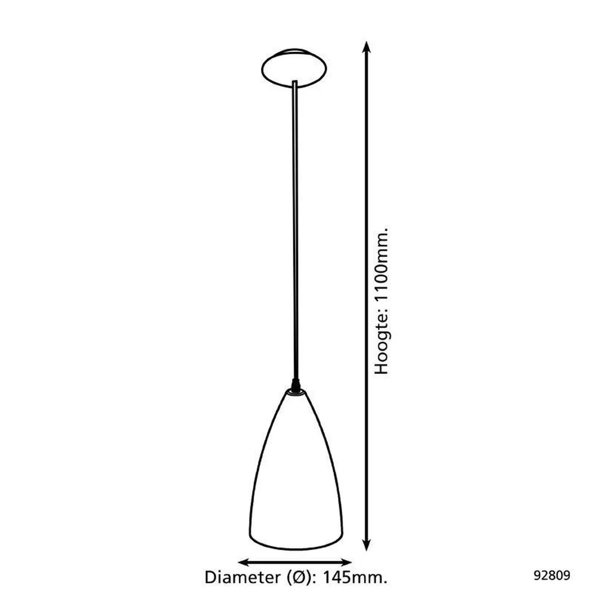Eglo Garetto Hanglamp 60W - Zilver - afbeelding 3 van 3