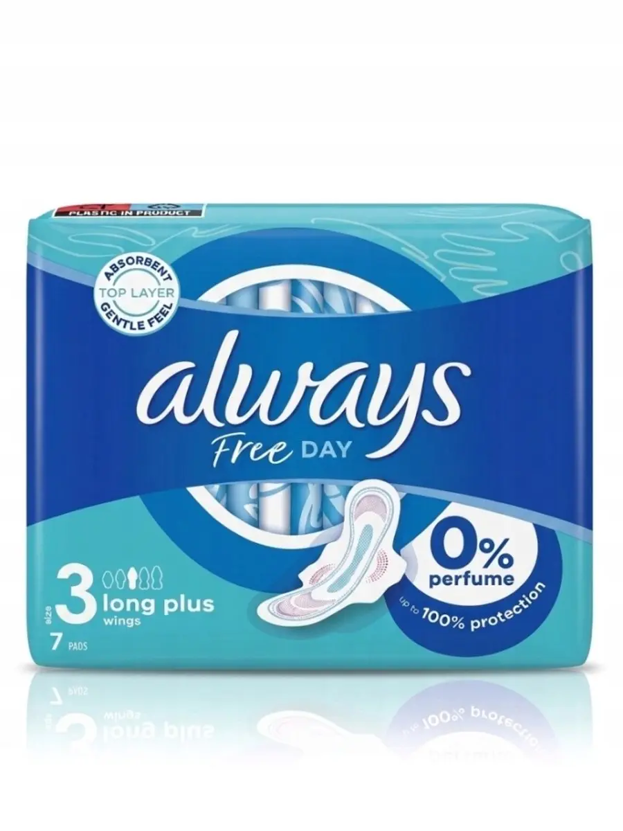 Always Free Day Maandverband Long Plus Size 3 - 168 Stuks