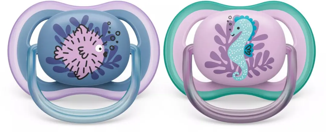 Philips Avent Ultra Air Fopspeen SCF085/61 - 2 Stuks - Blauw/Roze