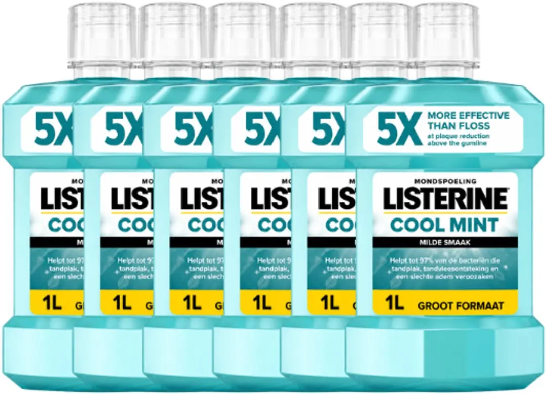 Listerine Cool Mint Mild Mondwater 6x1000ml