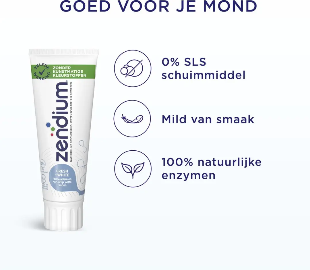 Zendium Fresh+White Tandpasta 75ml