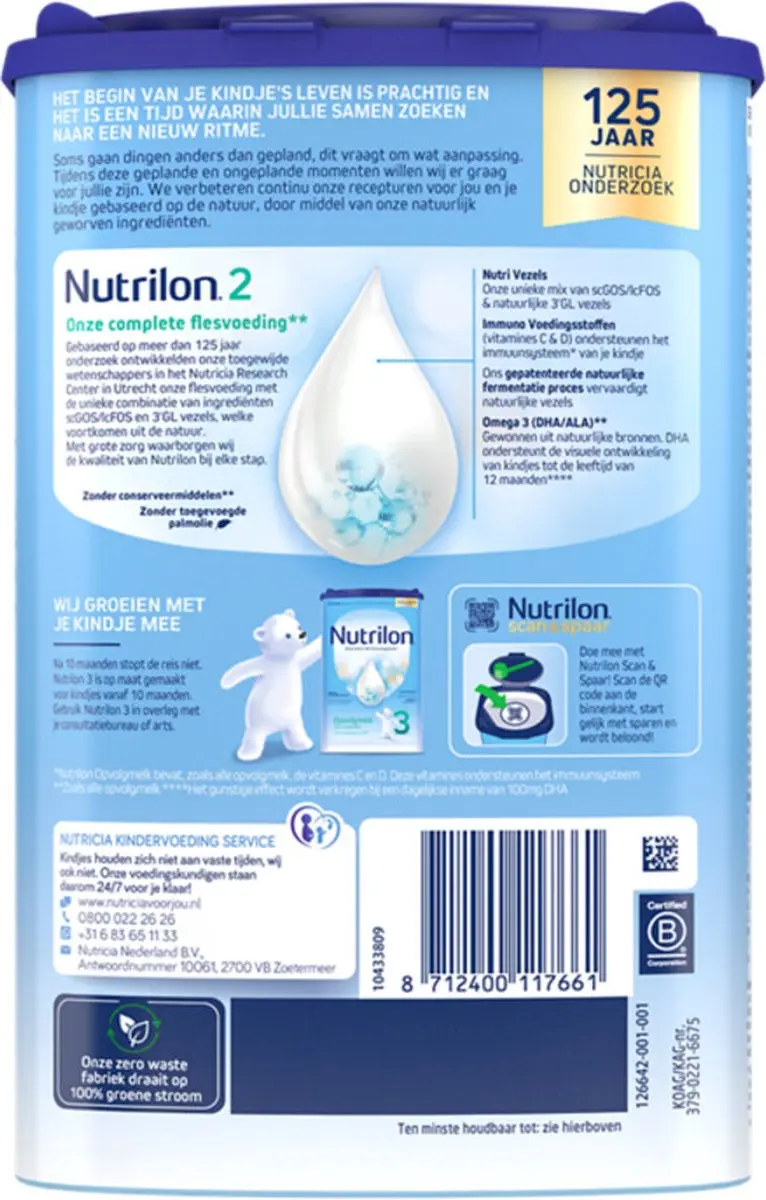 Nutrilon 2 Opvolgmelk 800g - afbeelding 6 van 6