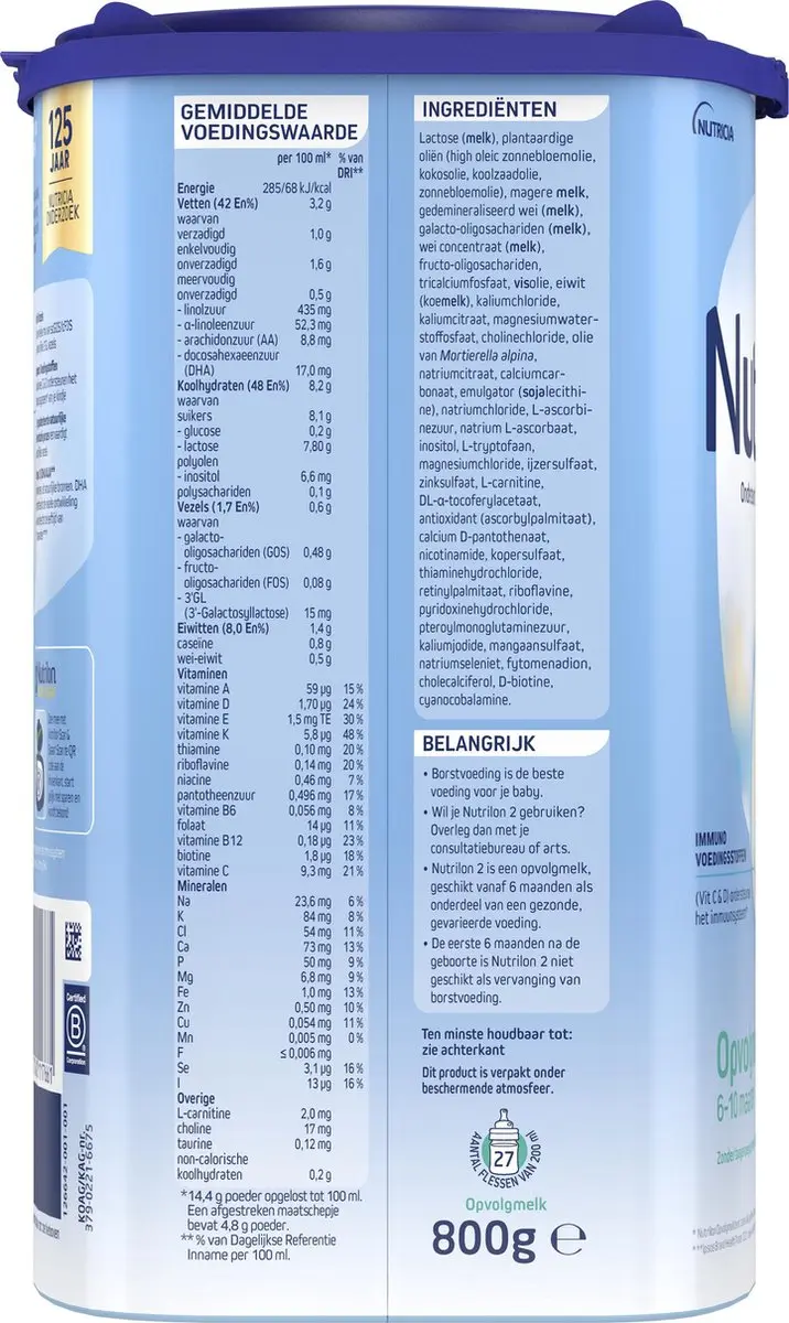 Nutrilon 2 Opvolgmelk 800g