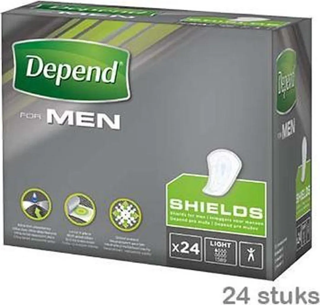 Depend Shields Incontinentieverband M - 24 Stuks