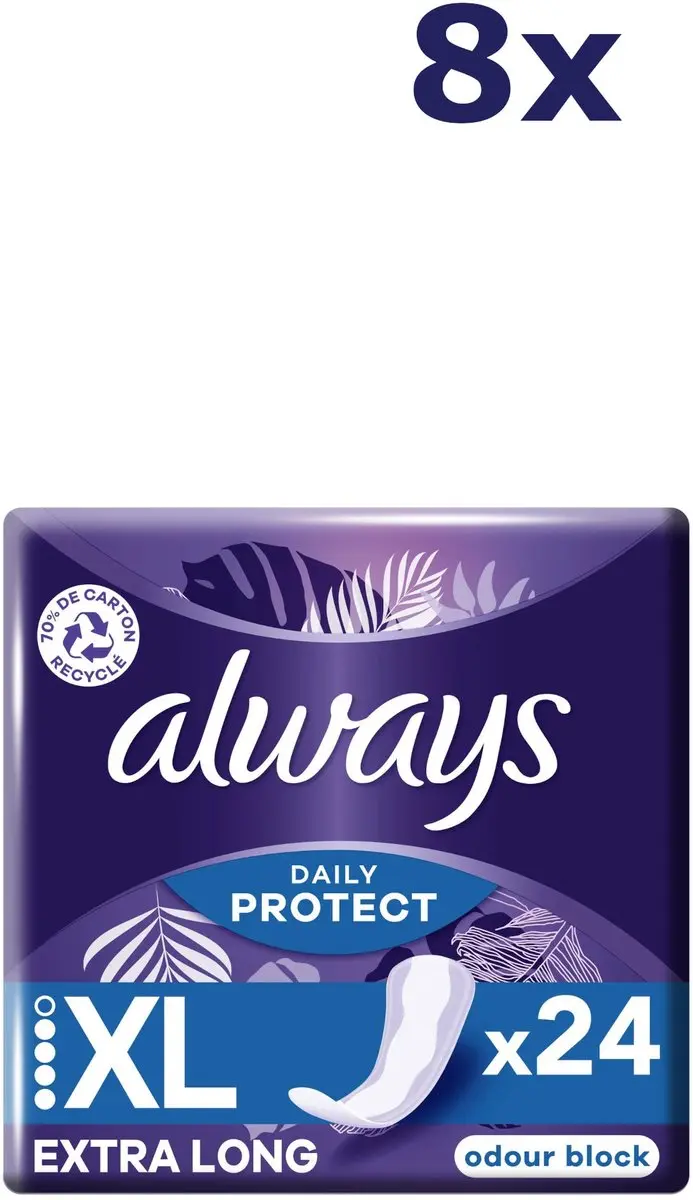 Always Daily Protect Inlegkruisjes Extra Long 24 Stuks