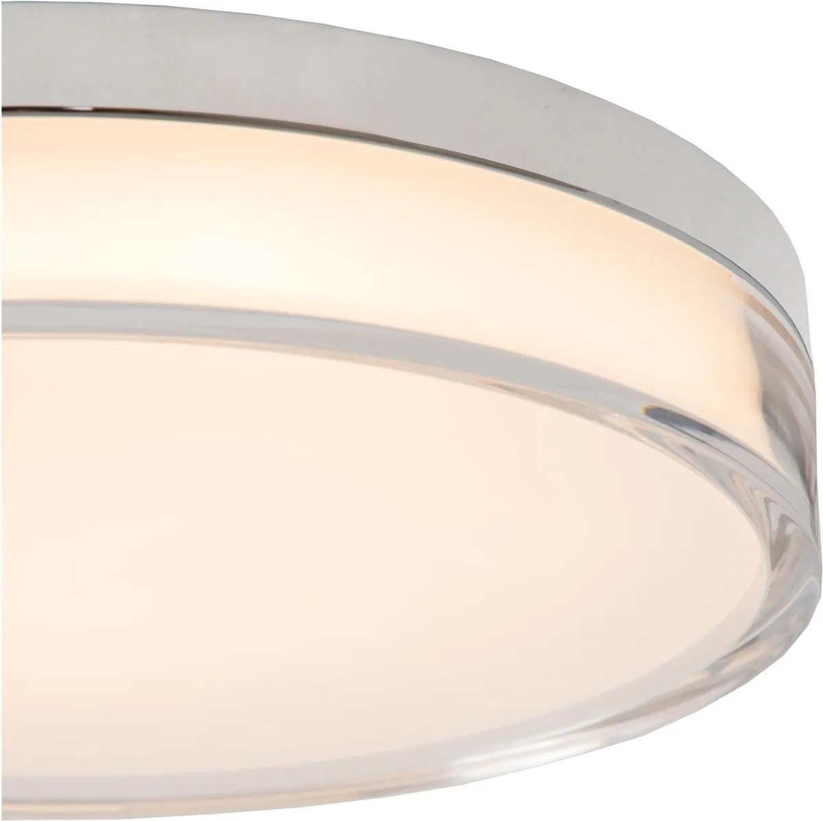 Lucide PLANO Plafonnière Badkamer - Ø28cm LED Dimbaar IP44 - Opaal