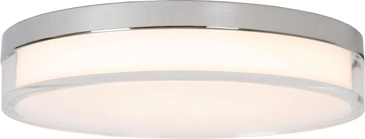 Lucide PLANO Plafonnière Badkamer - Ø28cm LED Dimbaar IP44 - Opaal