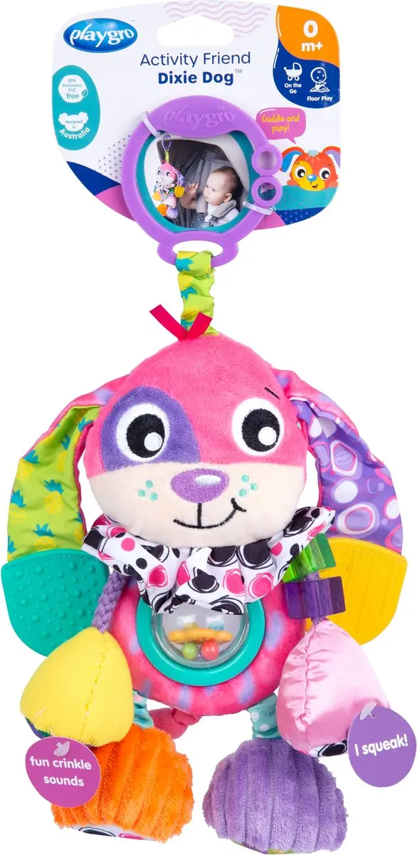 Playgro Activity Friend Dixie Dog Roze