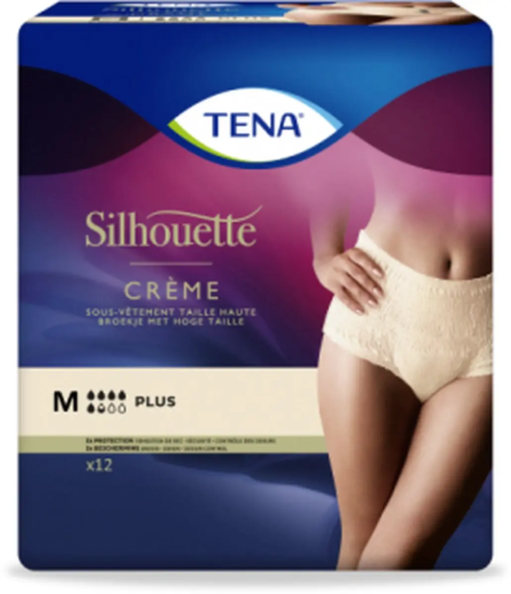 TENA Silhouette Plus Incontinentiebroekjes - Hoge taille Medium - 12x8