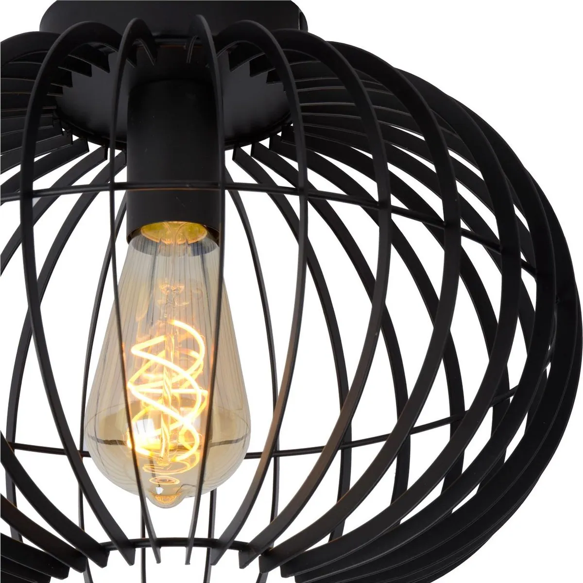 Lucide REDA Plafondlamp Ø32cm - 1xE27 - Zwart