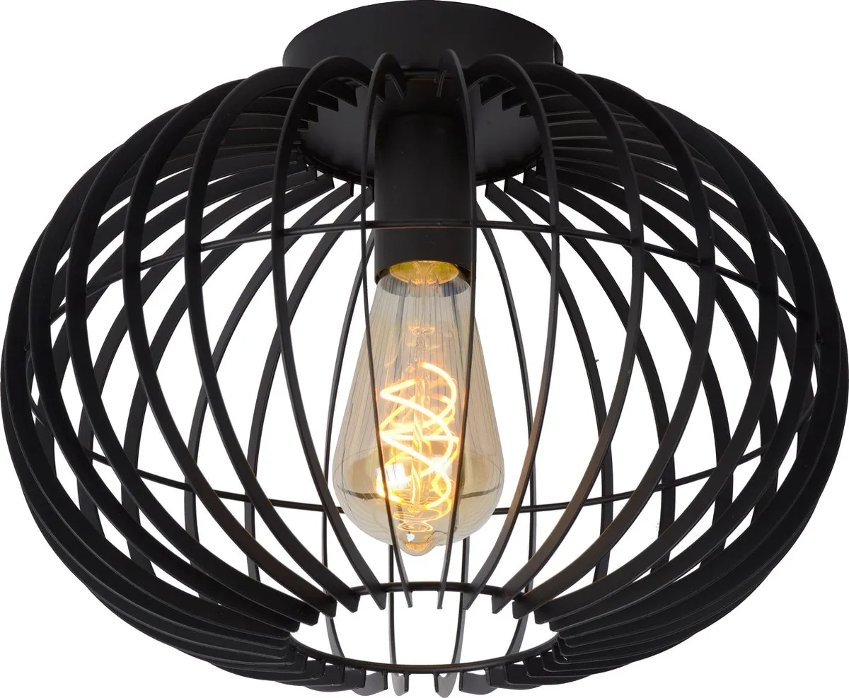 Lucide REDA Plafondlamp Ø32cm - 1xE27 - Zwart