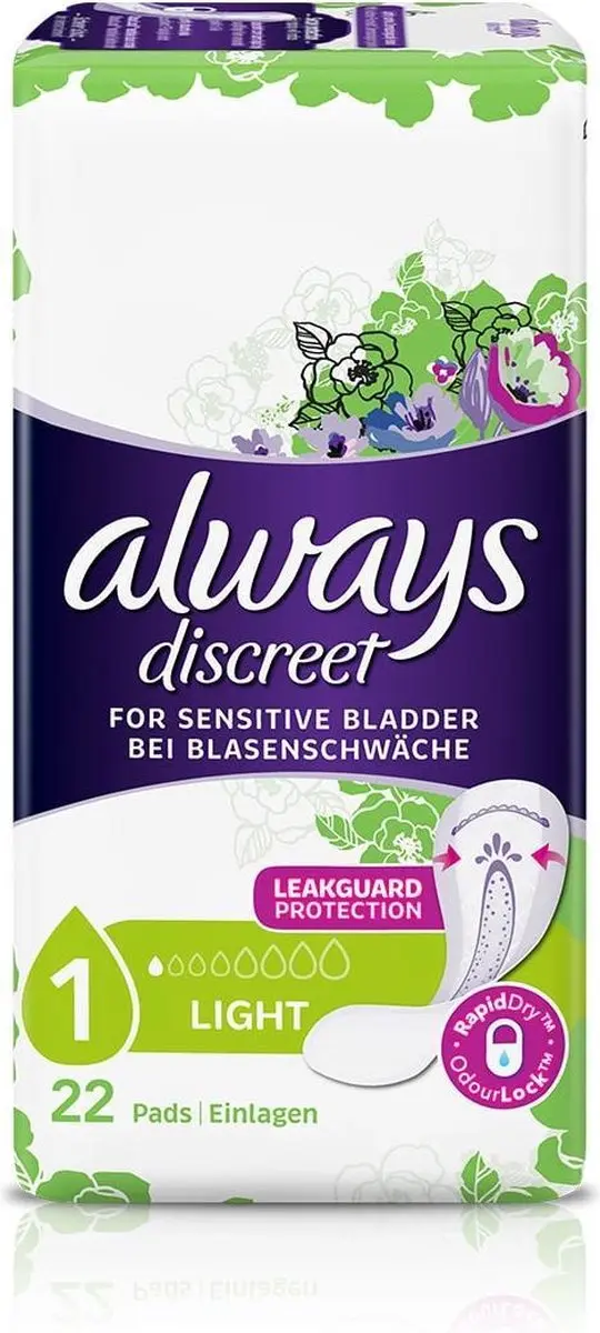 Always Discreet Maandverband Lichte Bescherming - 22 Stuks