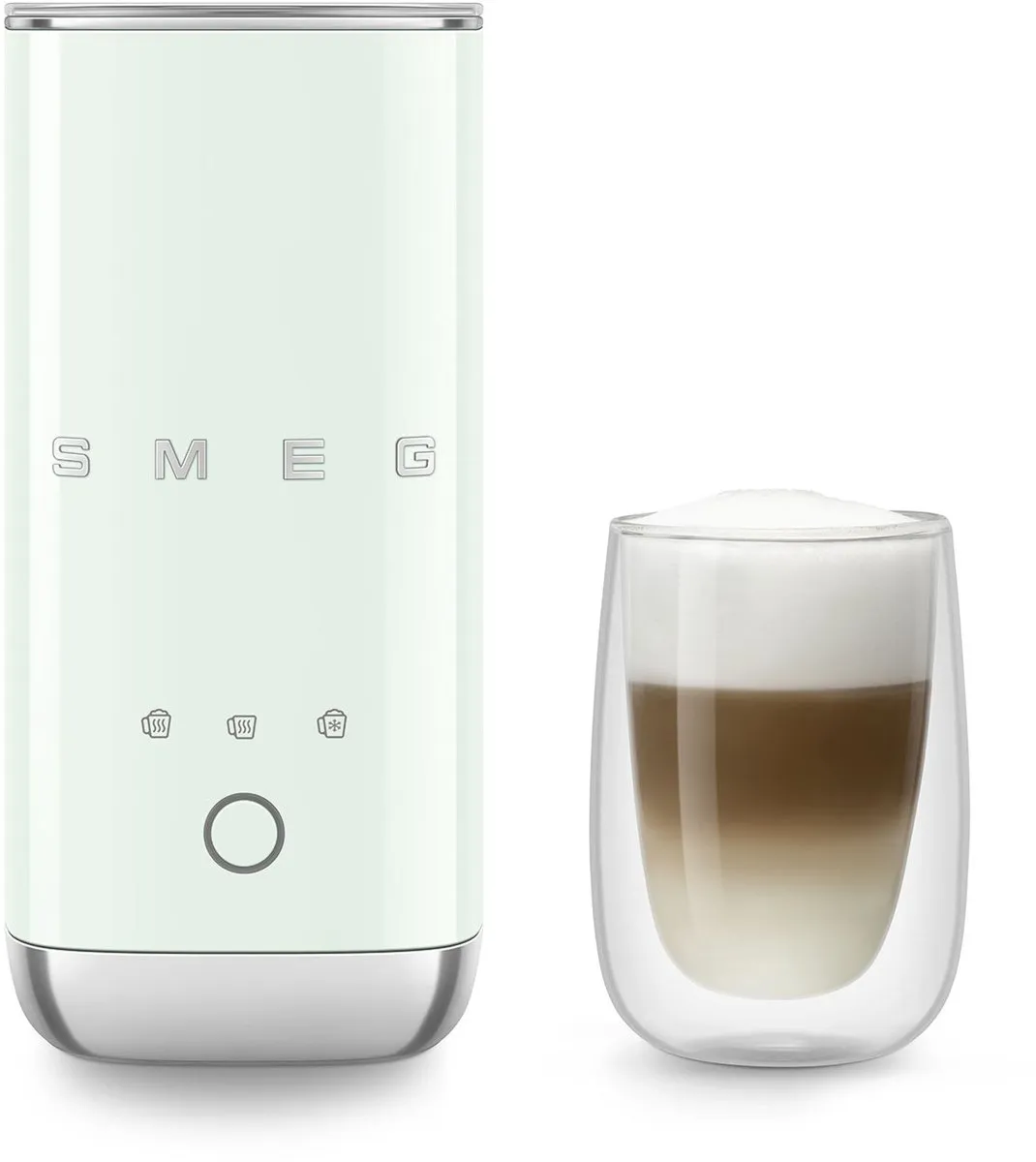 Smeg MFF02PGEU Melkopschuimer 500W - 180ml - Watergroen