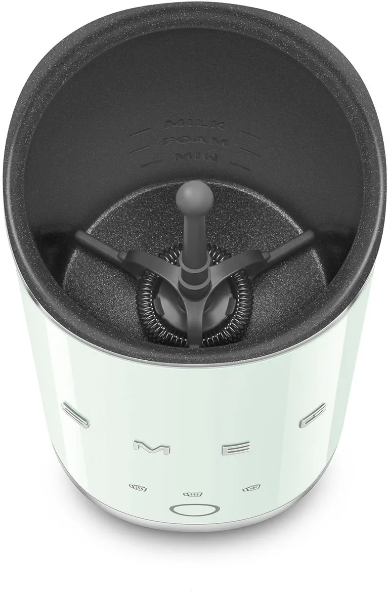 Smeg MFF02PGEU Melkopschuimer 500W - 180ml - Watergroen - afbeelding 6 van 6