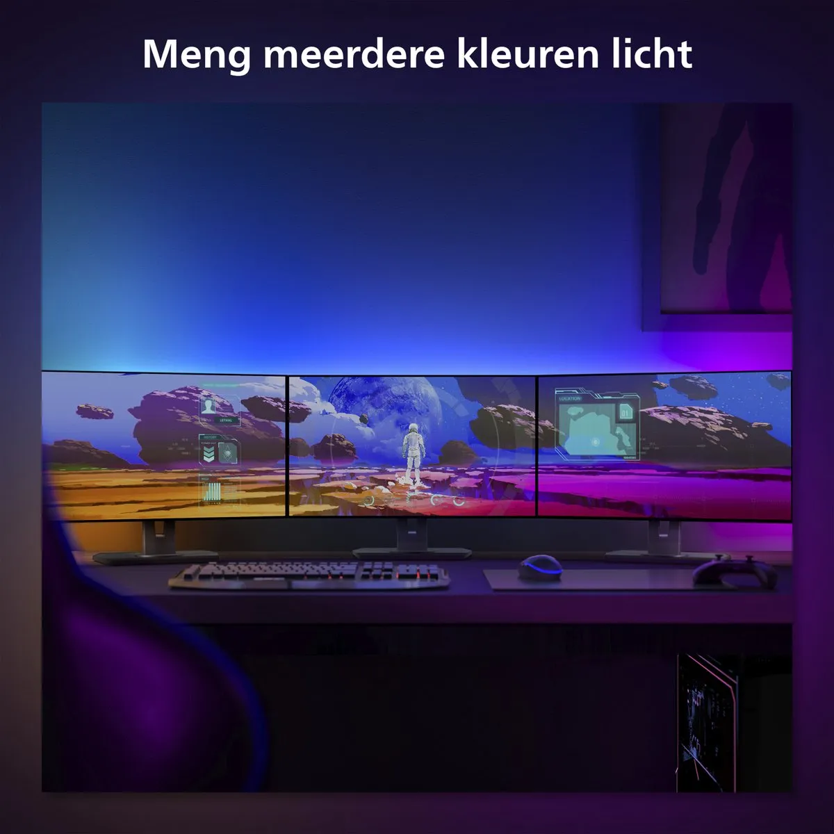 Philips Hue Play Gradient Lightstrip PC Monitor Starterkit - 3x 24-27 inch