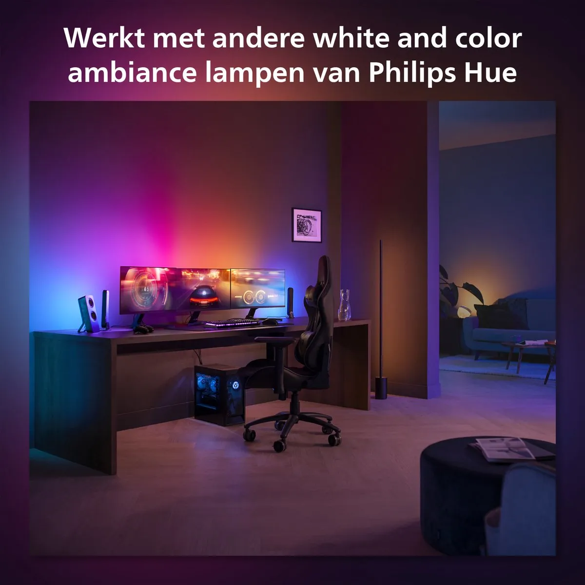 Philips Hue Play Gradient Lightstrip PC Monitor Starterkit - 3x 24-27 inch - afbeelding 6 van 6