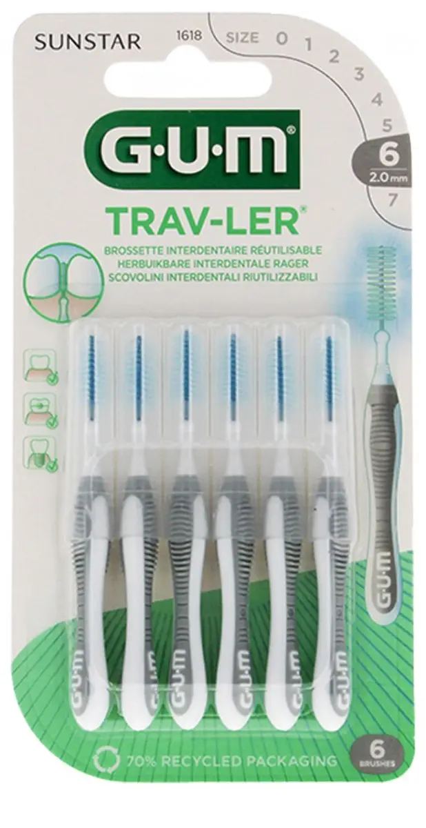 GUM Trav-ler Ragers 2.0mm Grijs