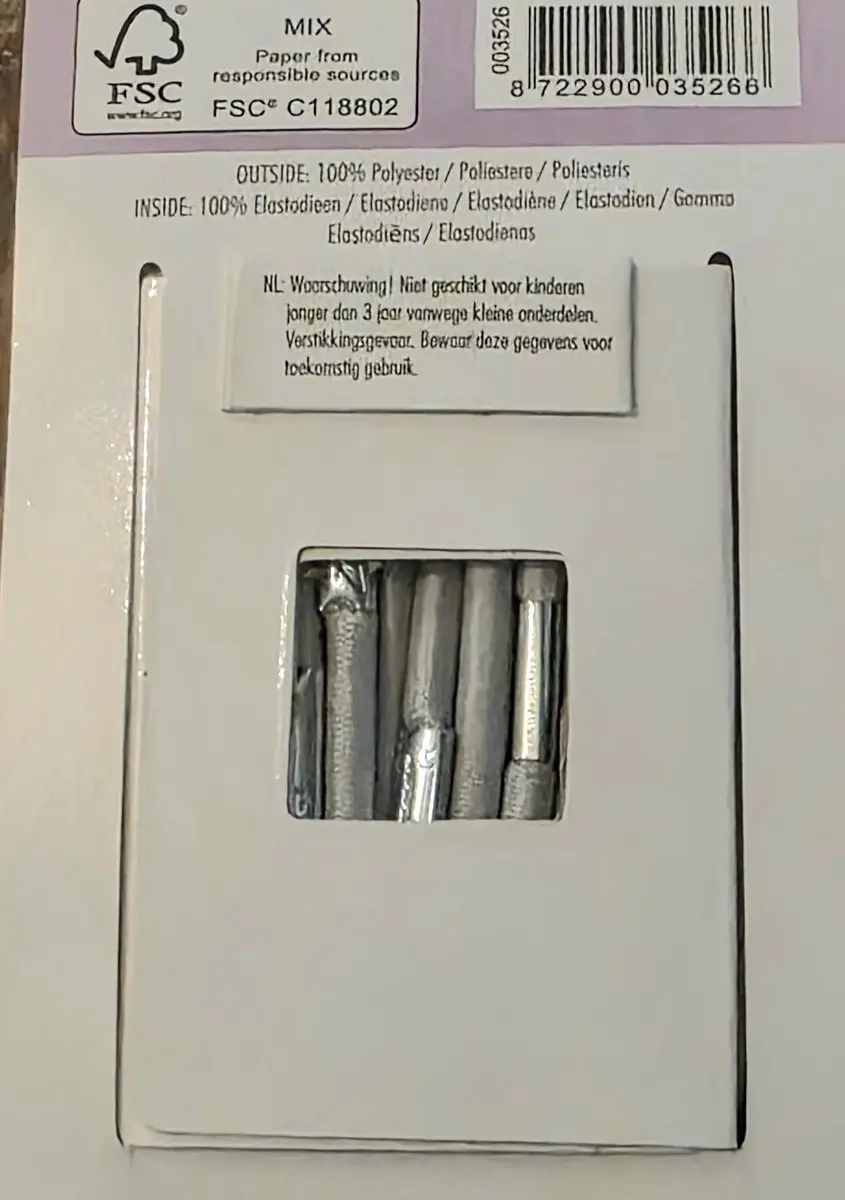 Zenner Haarelastiekjes Grijs - 12 Stuks - 4mm