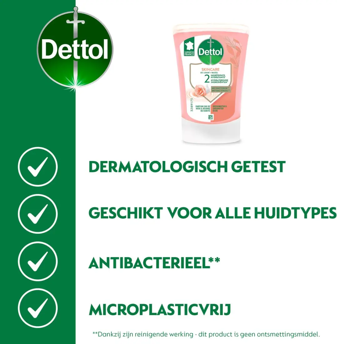 Dettol Handzeep No Touch Navulling 5x250ml - Rozenwater & Sheaboter