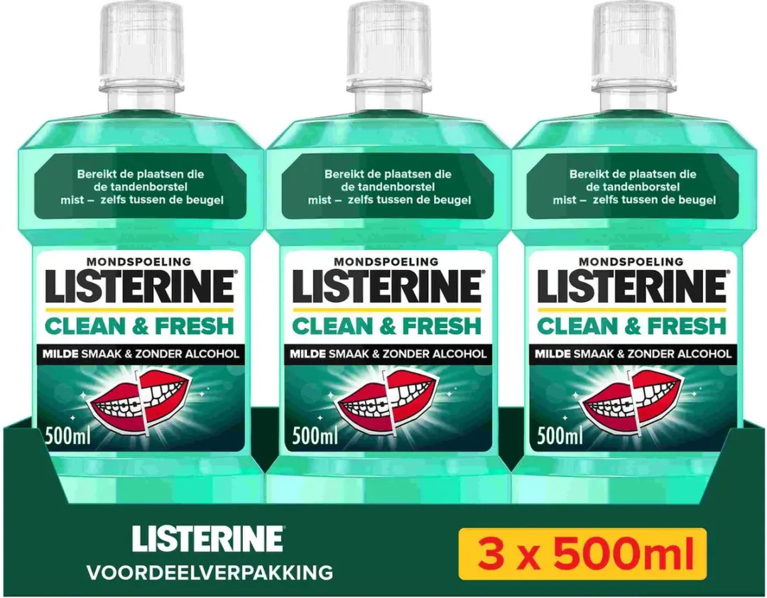 Listerine Clean & Fresh Mondwater 500ml