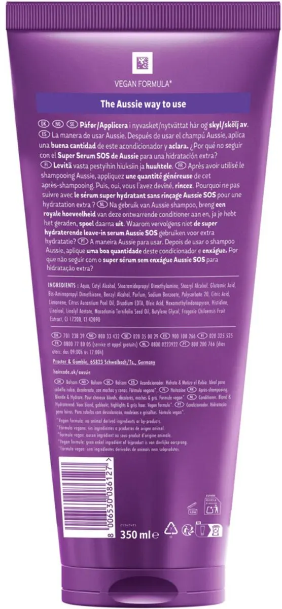 Aussie SOS Blonde Conditioner - 2100ml (6x350ml)